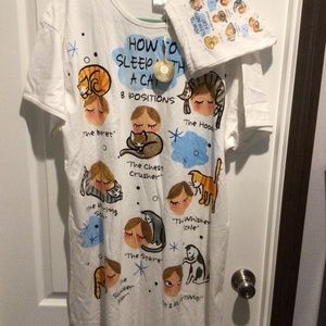 NWT Women’s rel-e-vant One Size - 100% Cotton - SS - Long Nightshirt